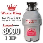 Waste King Legend Series 1 HP Continuous Feed Garbage Disposal with Power Cord - (L-8000) Reviews